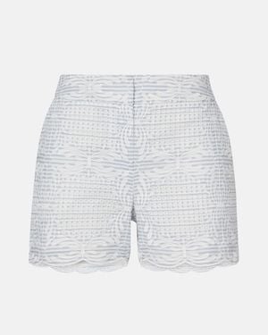 Veronica Beard Allen High-Rise Shorts - White