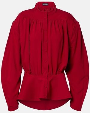 Mugler Bluse Re/Edit Hiver Russe Aus Crepe-Twill - Rot