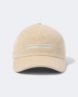 ZEGNA Leather-Trimmed Corduroy Baseball Cap - Natural