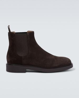 Gianvito Rossi Douglas Suede Chelsea Boots - Black