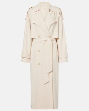 Jardin Des Orangers Wool And Cashmere Trench Coat - Natural