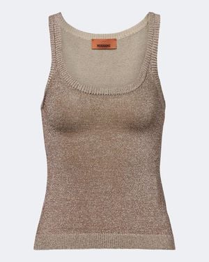 Missoni Knitted Lame Tank Top - Brown