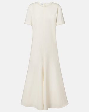 Brunello Cucinelli Wool-Blend Midi Dress - White