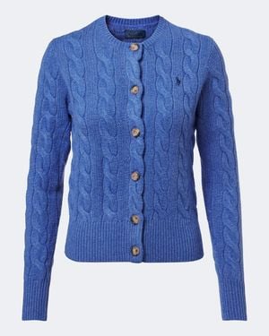 Polo Ralph Lauren Cardigan Aus Wolle Und Kaschmir - Blau