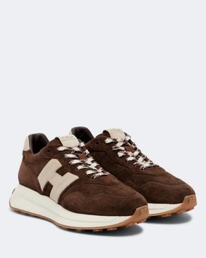 Hogan H641 Suede Trainers - Brown