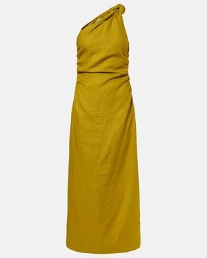 Faithfull the Brand Jomana One-Shoulder Linen Maxi Dress - Yellow