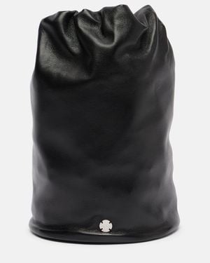 The Row Astra Leather Pouch - Black