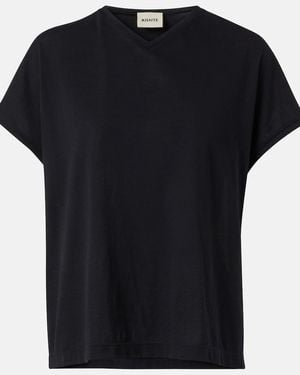 KHAITE Devra Cotton-Blend Top - Black