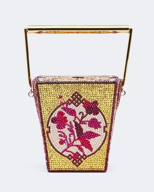 Judith Leiber Pochette Take Out Box A Ornements - Rose