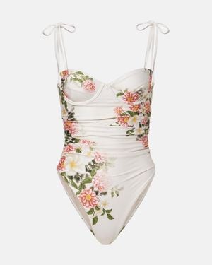 Agua Bendita Rabano Floral Swimsuit - White