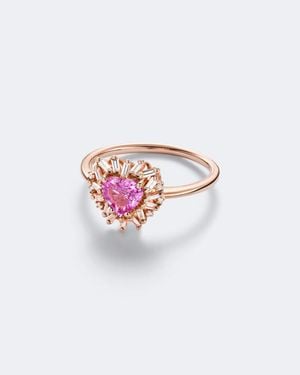 Suzanne Kalan 18Kt Rose Ring With Sapphire And Diamonds - White