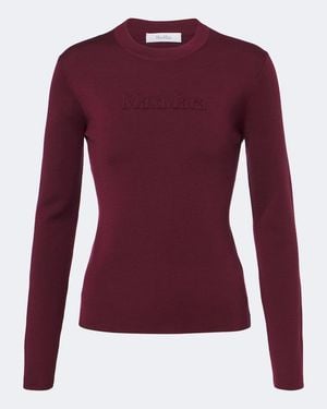 Max Mara Virgin Wool Jumper - Purple