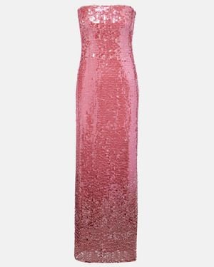 Jonathan Simkhai Leilani Sequined Strapless Gown - Pink