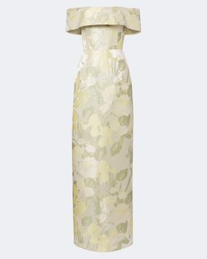 Markarian Clover Floral Gown - Metallic