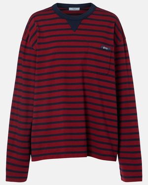 Prada Long-Sleeved Striped T-Shirt - Multicolor