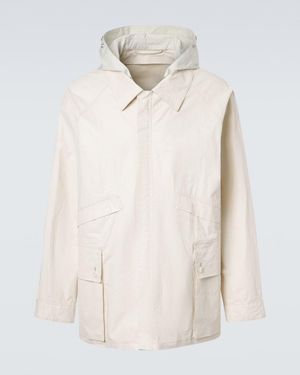 Lemaire Impermeable En Mezcla De Lino Con Capucha - Neutro