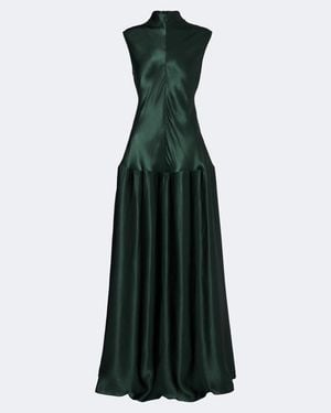 FFORME Satin Maxi Dress - Green