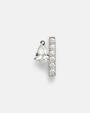 Repossi Pendiente Individual Serti Sur Vide De Oro Blanco De 18 Ct Con Diamantes
