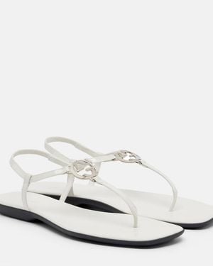 Gucci Sandalen Interlocking G Aus Lackleder - Weiß