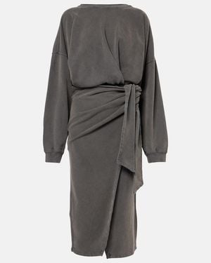 Isabel Marant Sandrina Cotton Jersey Sweatshirt Dress - Grey