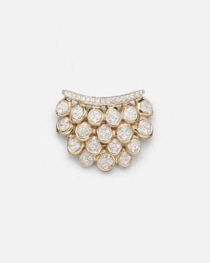 Rainbow K Einzelner Ohrring Blossom Aus 14Kt Gelbgold Mit Diamanten - Weiß