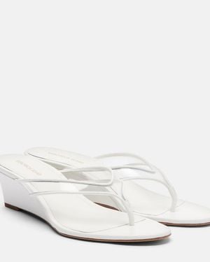 Veronica Beard Wedge-Sandalen Clea Mit Leder - Weiß