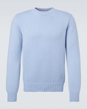 Saman Amel Pullover Gio Aus Kaschmir - Blau