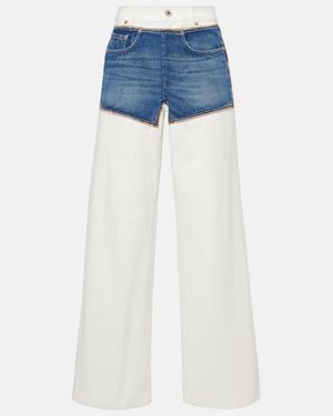 Jean Paul Gaultier Petit Grand Trompe L'Oeil Straight Jeans - Blue