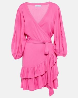 Melissa Odabash Tabitha Cotton Wrap Minidress - Pink