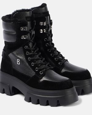 Bogner Sapporo Leather Lace-Up Boots - Black