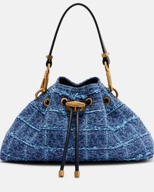Jimmy Choo Bucket-Bag Cinch Small - Blau