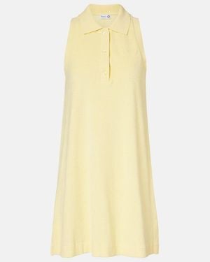 Hunza G Logo Cotton Terry Polo Dress - Yellow