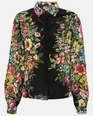 Etro Printed Silk Shirt - Green