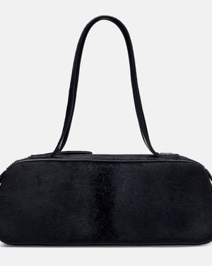 KHAITE Simona Calf Hair Shoulder Bag - Black