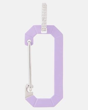 Eera Einzelner Ohrring Chiara Big Aus 18Kt Weissgold Mit Diamanten - Lila