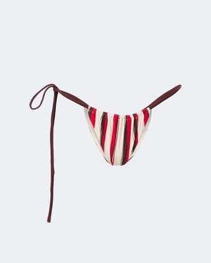 SIR. Alva Striped Bikini Bottoms - Red