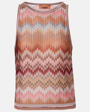 Missoni Zigzag Lame Tank Top - Pink