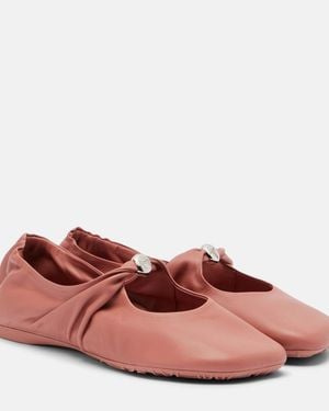Loewe Mary-Jane-Ballerinas Pebble Soft Aus Leder - Pink