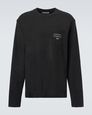 Acne Studios Longsleeve Aus Einem Baumwollgemisch - Schwarz