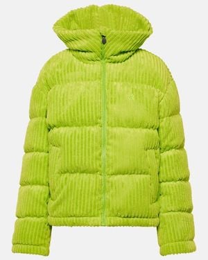 Perfect Moment Corduroy Down Ski Jacket - Green