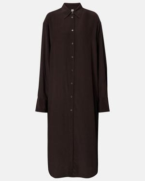 TOTEME Hemdblusenkleid Aus Seide - Schwarz
