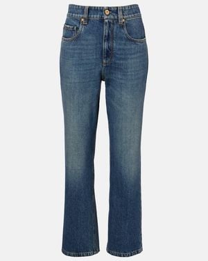 Brunello Cucinelli Cropped Straight Jeans - Blue