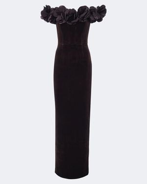 Rebecca Vallance Verzierte Bustier-Robe Charles Aus Samt - Schwarz