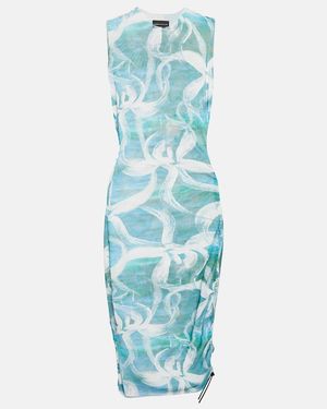 Louisa Ballou Bedrucktes Minikleid Heatwave - Blau