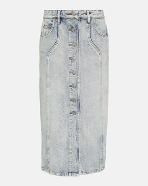 Isabel Marant Vandy Denim Midi Skirt - Grey