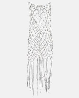 GIUSEPPE DI MORABITO Crystal-Embellished Minidress - White