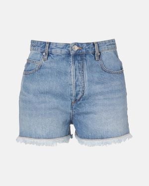 Isabel Marant Lesia High-Rise Denim Shorts - Blue