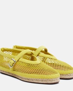 Alaïa Alpargatas Fishnet Con Ante - Amarillo