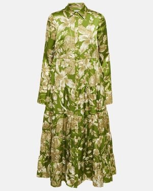 Erdem Palmira Floral Midi Dress - Green