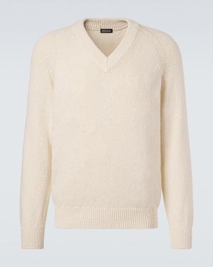 ZEGNA Cotton Sweater - Natural